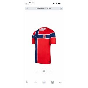 Men's Norway World Cup 2026 Red Soccer Jersey Nike Size L